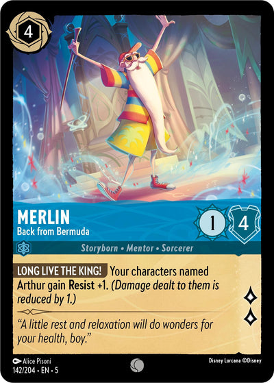 Image for Merlin - Back from Bermuda (Shimmering Skies) (142/204) - Disney Lorcana