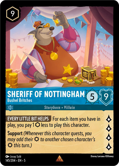 Image for Sheriff of Nottingham - Bushel Britches (Shimmering Skies) (145/204) - Disney Lorcana