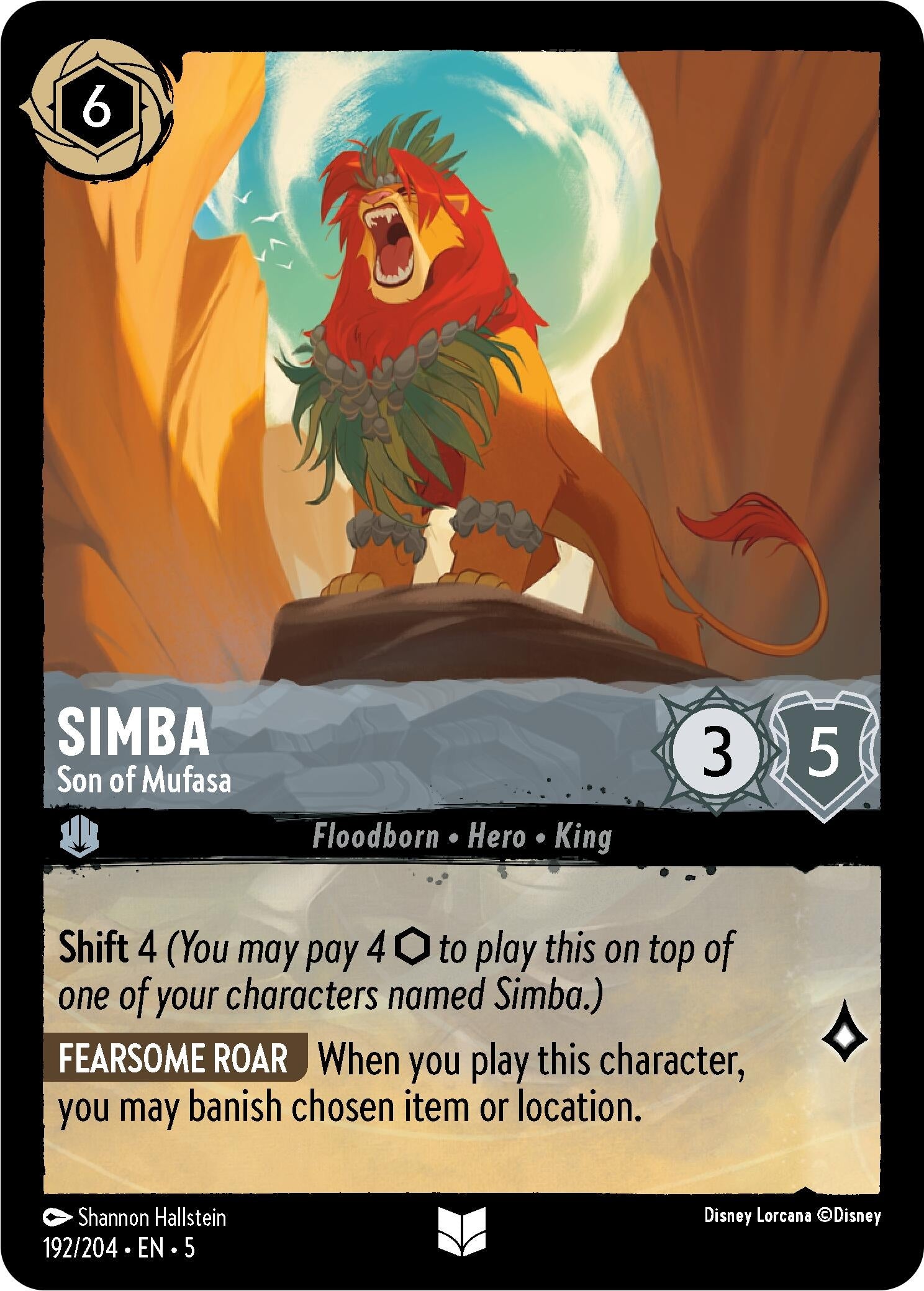 Image for Simba - Son of Mufasa (Shimmering Skies) (192/204) - Disney Lorcana