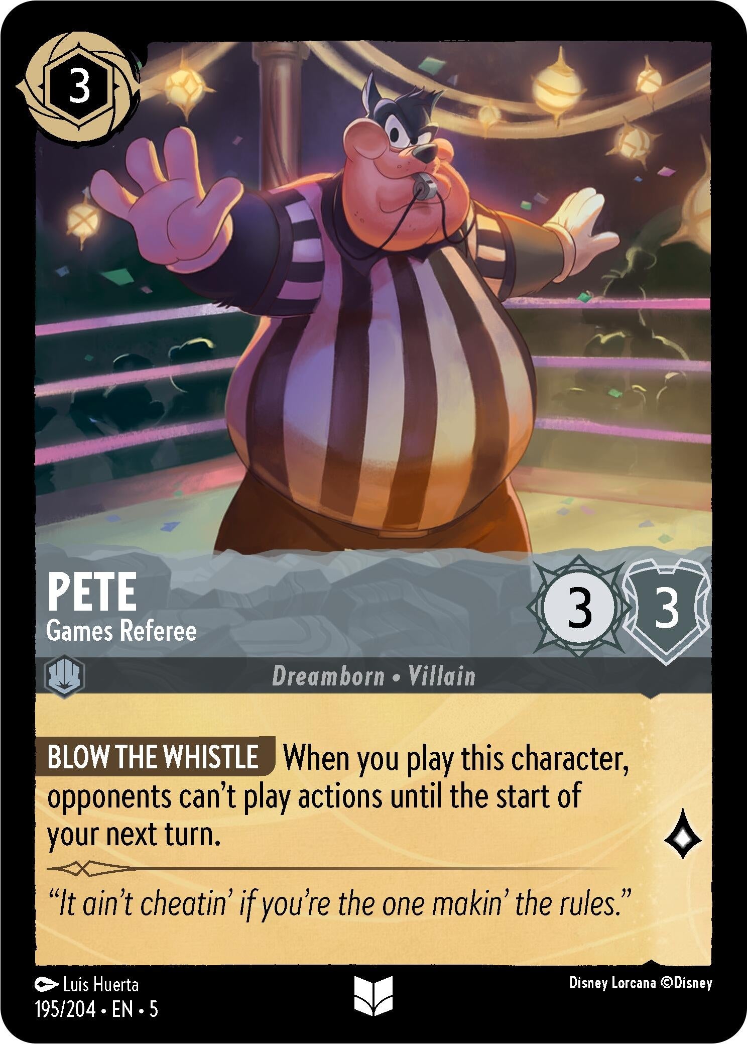 Image for Pete - Games Referee (Shimmering Skies) (195/204) - Disney Lorcana