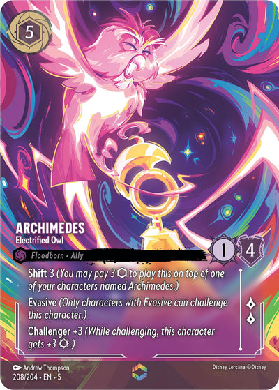 Image for Archimedes - Electrified Owl (Enchanted) (Shimmering Skies) (208/204) - Disney Lorcana