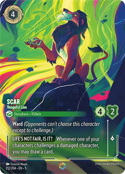 Image for Scar - Vengeful Lion (Enchanted) (Shimmering Skies) (212/204) - Disney Lorcana