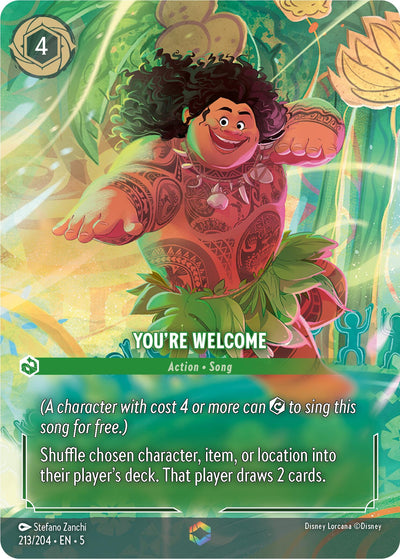 Image for You're Welcome (Enchanted) (Shimmering Skies) (213/204) - Disney Lorcana