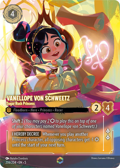 Image for Vanellope von Schweetz - Sugar Rush Princess (Enchanted) (Shimmering Skies) (206/204) - Disney Lorcana