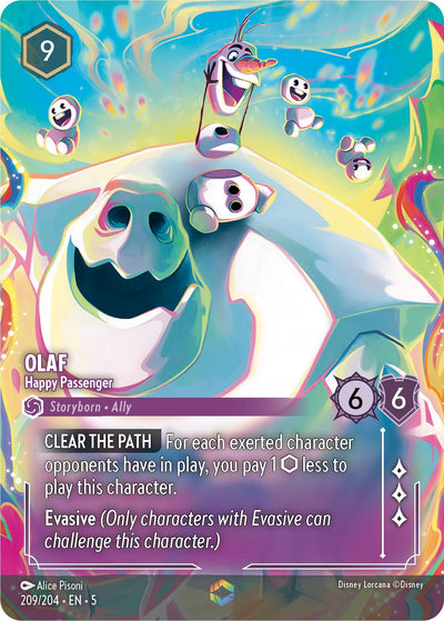 Image for Olaf - Happy Passenger (Enchanted) (Shimmering Skies) (209/204) - Disney Lorcana
