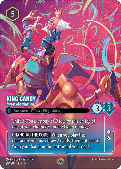 Image for King Candy - Sweet Abomination (Enchanted) (Shimmering Skies) (218/204) - Disney Lorcana