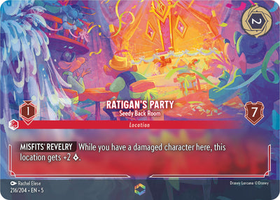 Image for Ratigan's Party - Seedy Back Room (Enchanted) (Shimmering Skies) (216/204) - Disney Lorcana