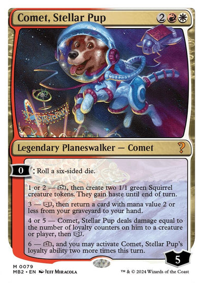 Image for Comet, Stellar Pup (White Border) (Mystery Booster 2) (79) - Magic: The Gathering