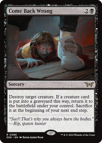 Image for Come Back Wrong (0086) (Duskmourn: House of Horror) (86) - Magic: The Gathering