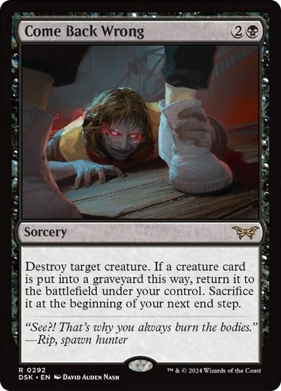 Image for Come Back Wrong (0292) (Duskmourn: House of Horror) (292) - Magic: The Gathering