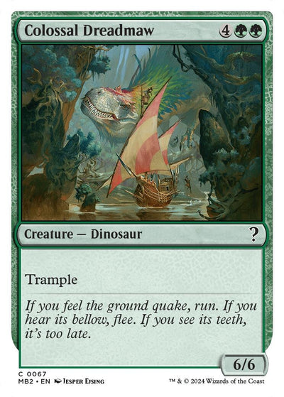Image for Colossal Dreadmaw (White Border) (Mystery Booster 2) (67) - Magic: The Gathering