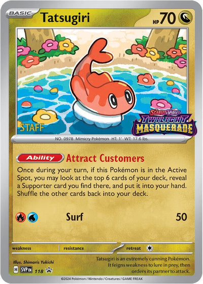 Image for Tatsugiri - 118 (Prerelease) [Staff] (SV: Scarlet & Violet Promo Cards) (118) - Pokemon