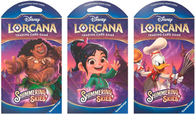Image for Disney Lorcana: Shimmering Skies Sleeved Booster Pack Art Bundle [Set of 3] [Shimmering Skies] - Disney Lorcana