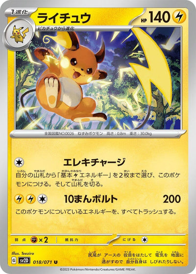 Image for Raichu (SV2D) (018/071) - Pokemon Japan