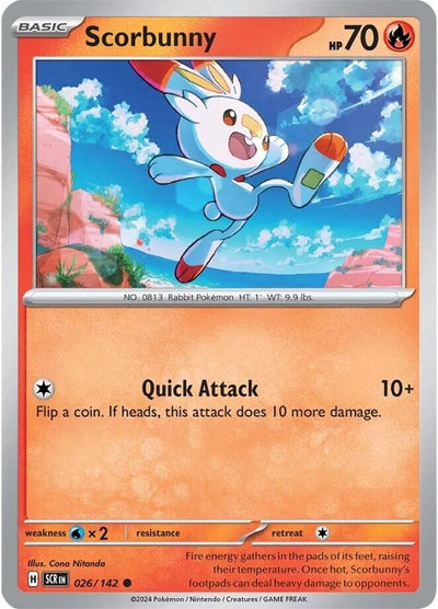 Image for Scorbunny (SV07: Stellar Crown) (026/142) - Pokemon