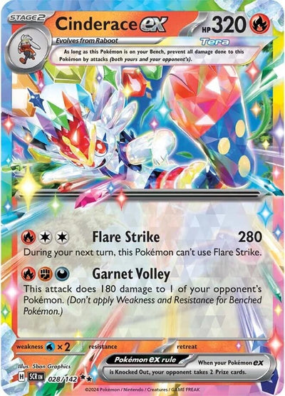 Image for Cinderace ex (SV07: Stellar Crown) (028/142) - Pokemon