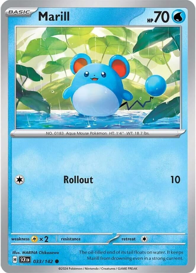 Image for Marill (SV07: Stellar Crown) (033/142) - Pokemon