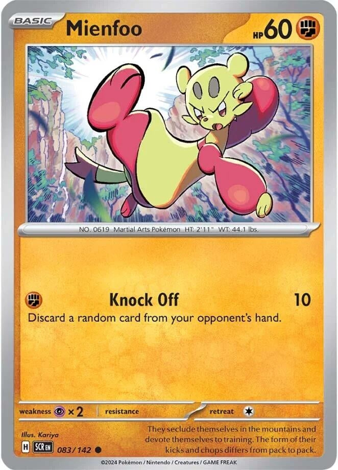 Image for Mienfoo (SV07: Stellar Crown) (083/142) - Pokemon