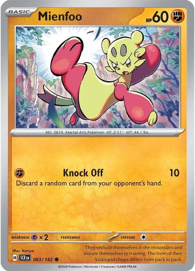 Image for Mienfoo (SV07: Stellar Crown) (083/142) - Pokemon