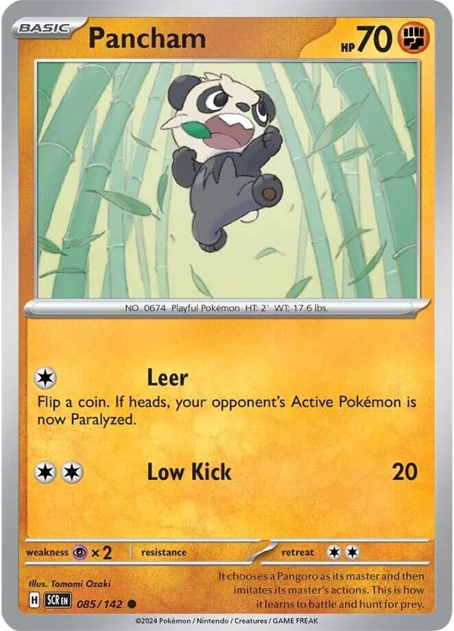 Image for Pancham (SV07: Stellar Crown) (085/142) - Pokemon