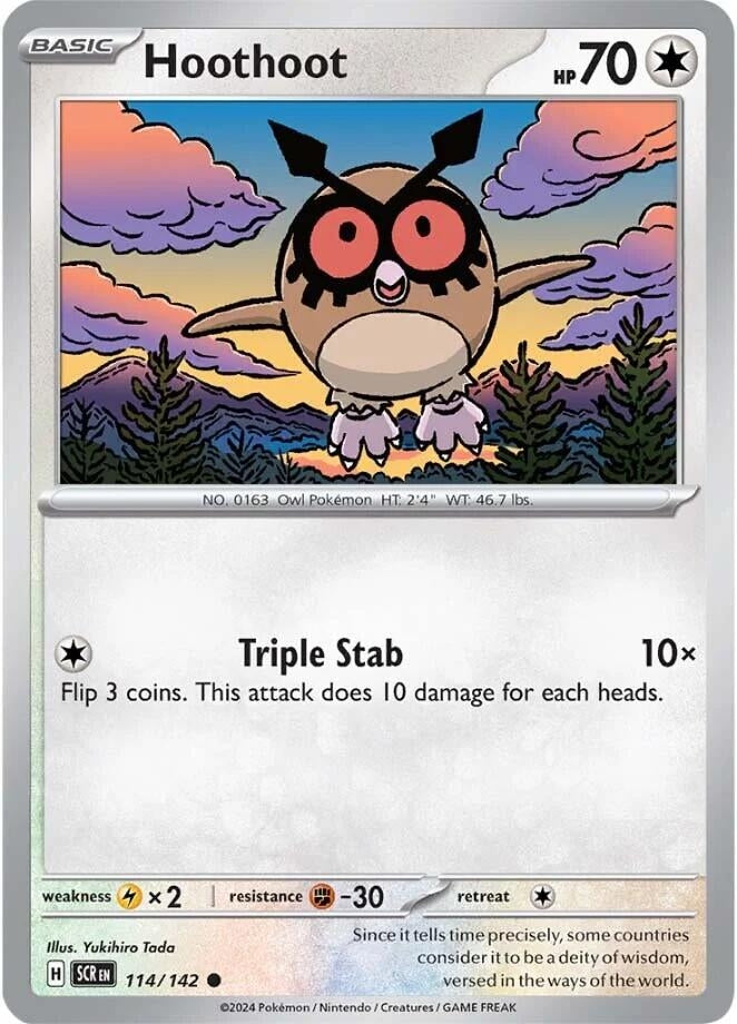 Image for Hoothoot (SV07: Stellar Crown) (114/142) - Pokemon
