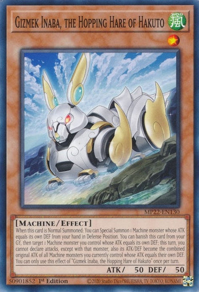 Gizmek Inaba, the Hopping Hare of Hakuto (2022 Tin of the Pharaoh's Gods) (MP22-EN130)