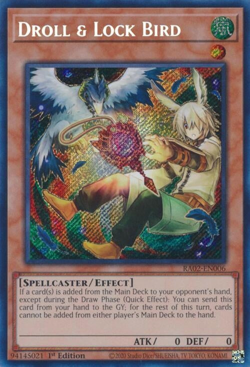 Droll & Lock Bird (Alternate Art) (Secret Rare) (25th Anniversary Rarity Collection II) (RA02-EN006)