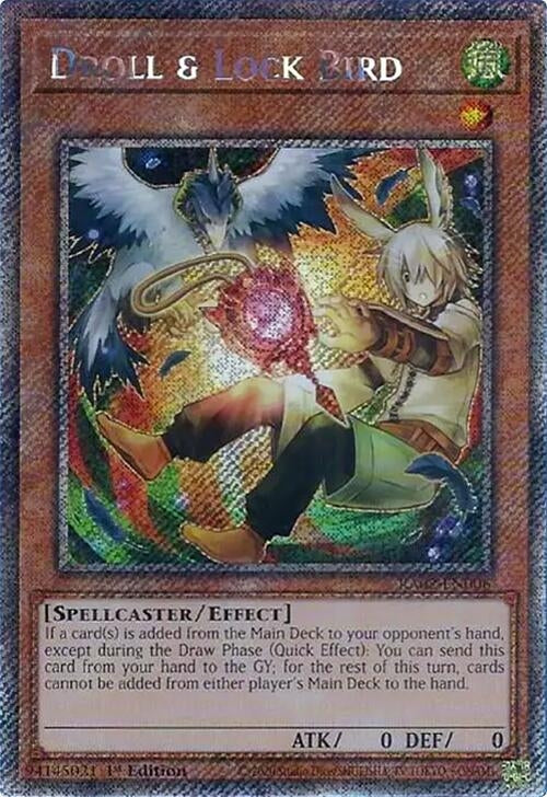 Droll & Lock Bird (Alternate Art) (Platinum Secret Rare) (25th Anniversary Rarity Collection II) (RA02-EN006)