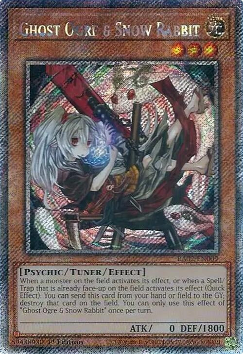 Ghost Ogre & Snow Rabbit (Alternate Art) (Platinum Secret Rare) (25th Anniversary Rarity Collection II) (RA02-EN009)