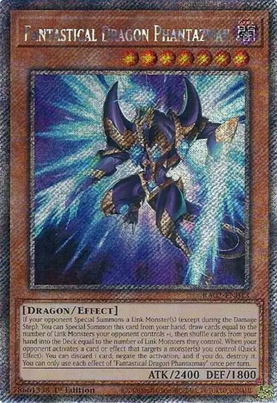 Fantastical Dragon Phantazmay (Alternate Art) (Platinum Secret Rare) (25th Anniversary Rarity Collection II) (RA02-EN013)