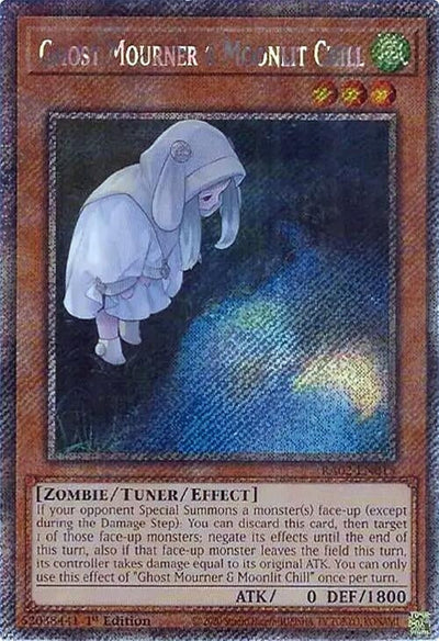 Ghost Mourner & Moonlit Chill (Alternate Art) (Platinum Secret Rare) (25th Anniversary Rarity Collection II) (RA02-EN015)