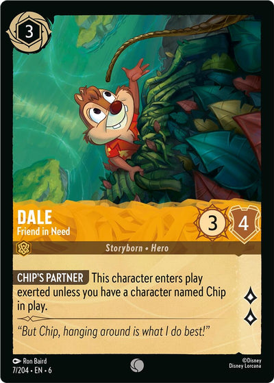 Image for Dale - Friend in Need (Azurite Sea) (7/204) - Disney Lorcana