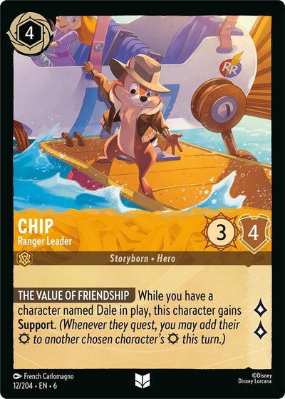 Image for Chip - Ranger Leader (Azurite Sea) (12/204) - Disney Lorcana