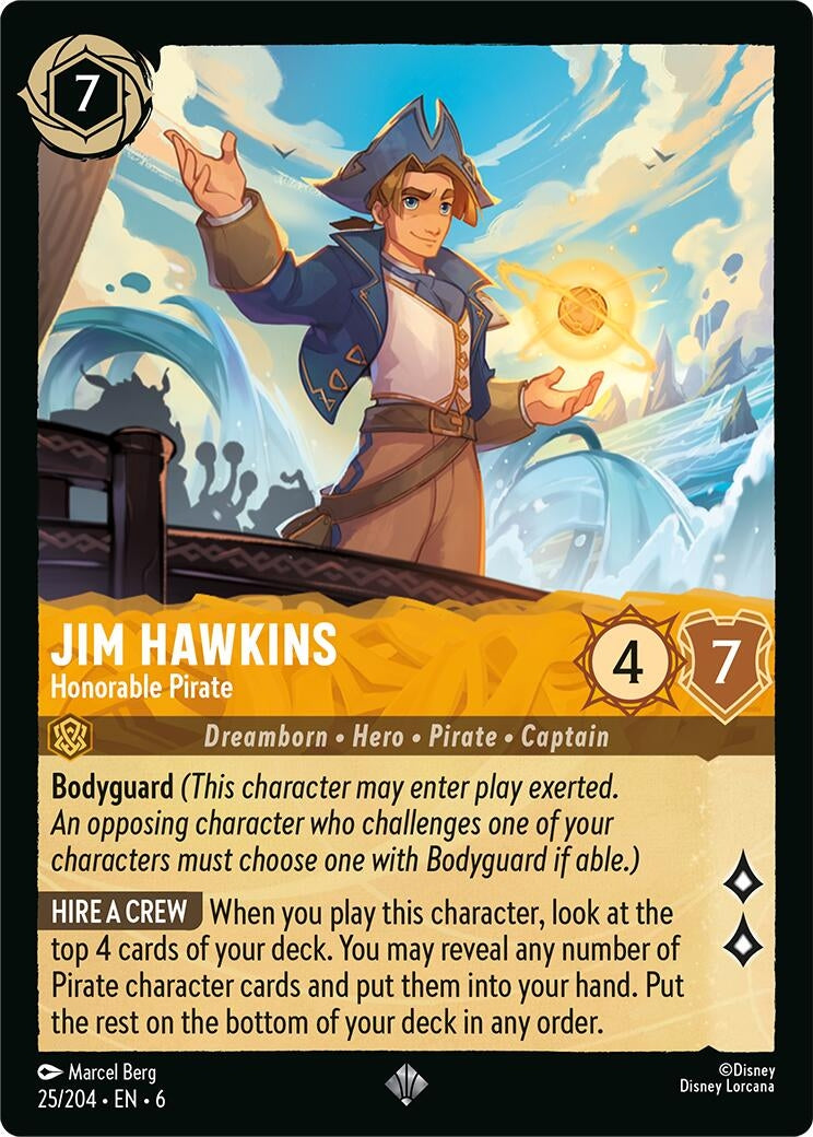 Image for Jim Hawkins - Honorable Pirate (Azurite Sea) (25/204) - Disney Lorcana