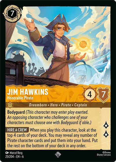 Image for Jim Hawkins - Honorable Pirate (Azurite Sea) (25/204) - Disney Lorcana