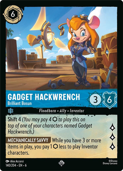Image for Gadget Hackwrench - Brilliant Bosun (Azurite Sea) (140/204) - Disney Lorcana