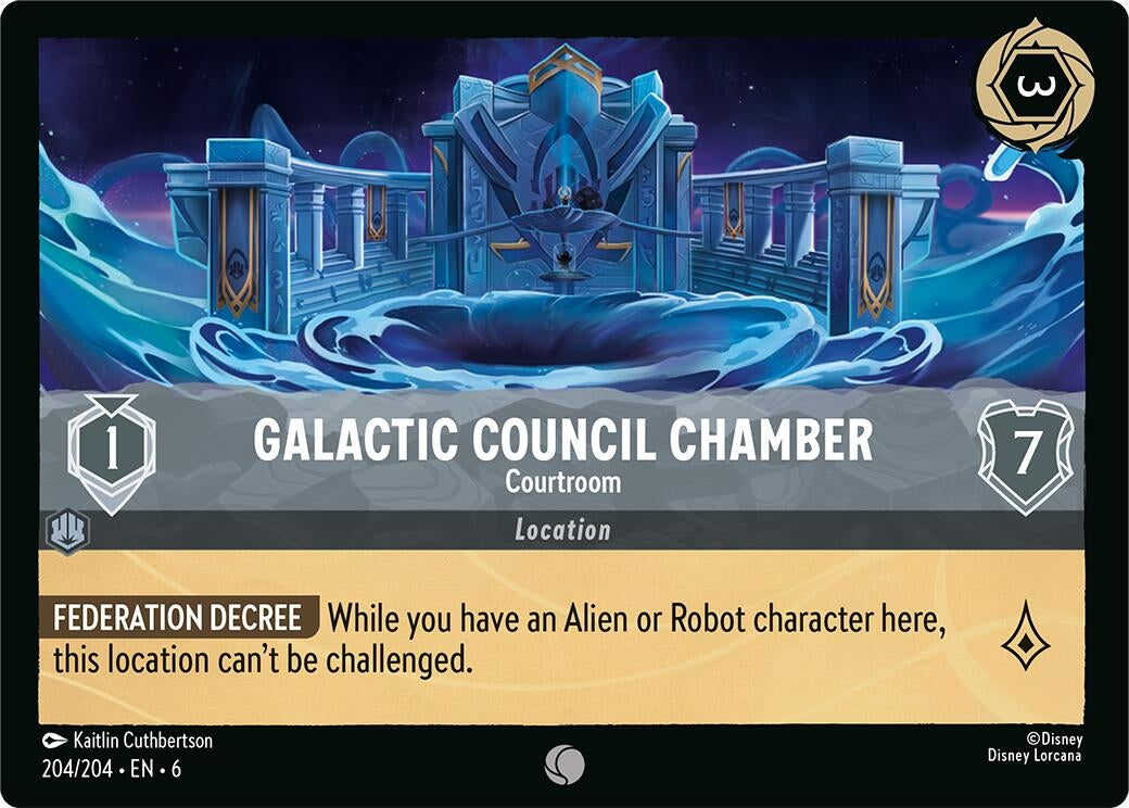 Image for Galactic Council Chamber - Courtroom (Azurite Sea) (204/204) - Disney Lorcana