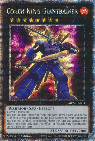 Image for Coach King Giantrainer (Quarter Century Secret Rare) (25th Anniversary Tin: Dueling Mirrors) (MP24-EN034) - YuGiOh
