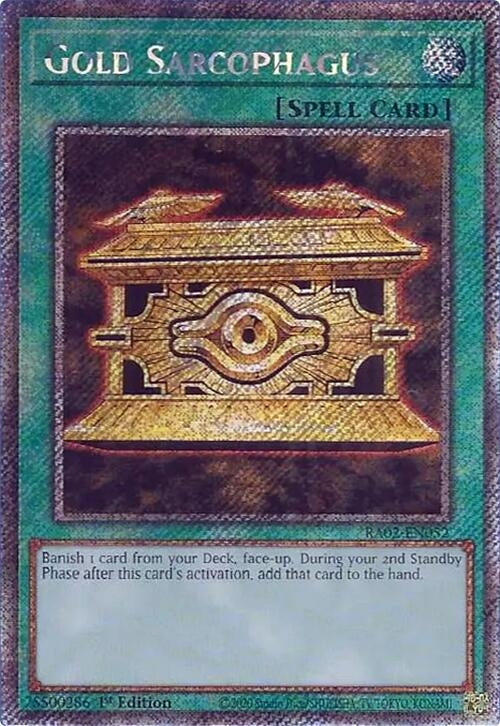 Gold Sarcophagus (Platinum Secret Rare) (25th Anniversary Rarity Collection II) (RA02-EN052)