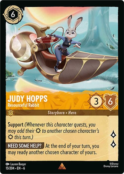 Image for Judy Hopps - Resourceful Rabbit (Azurite Sea) (15/204) - Disney Lorcana