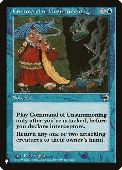 Image for Command of Unsummoning (The List Reprints) - Magic: The Gathering
