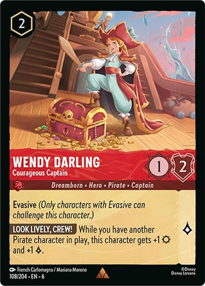 Image for Wendy Darling - Courageous Captain (Azurite Sea) (108/204) - Disney Lorcana