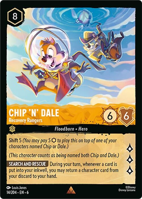 Image for Chip 'n' Dale - Recovery Rangers (Azurite Sea) (14/204) - Disney Lorcana