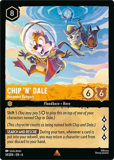 Image for Chip 'n' Dale - Recovery Rangers (Azurite Sea) (14/204) - Disney Lorcana