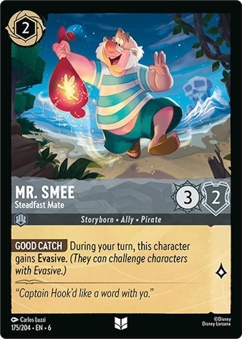 Image for Mr. Smee - Steadfast Mate (Azurite Sea) (175/204) - Disney Lorcana