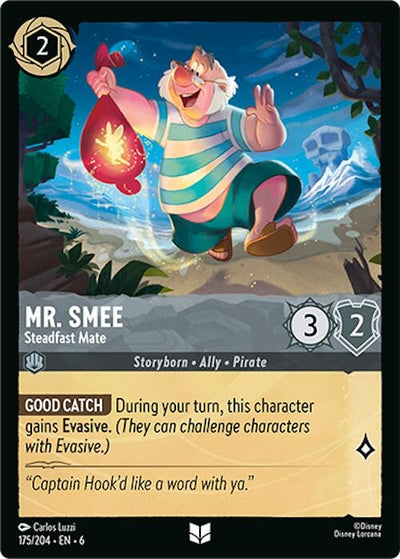 Image for Mr. Smee - Steadfast Mate (Azurite Sea) (175/204) - Disney Lorcana