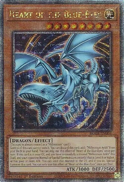 Image for Heart of the Blue-Eyes (Quarter Century Secret Rare) (Rage of the Abyss) (ROTA-EN004) - YuGiOh