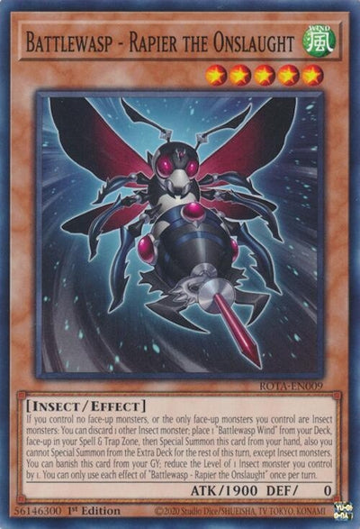 Image for Battlewasp - Rapier the Onslaught (Rage of the Abyss) (ROTA-EN009) - YuGiOh