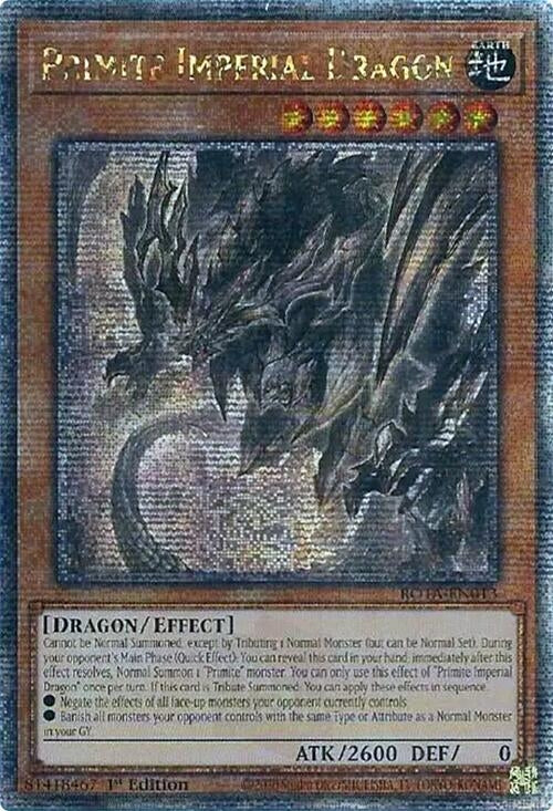 Image for Primite Imperial Dragon (Quarter Century Secret Rare) (Rage of the Abyss) (ROTA-EN013) - YuGiOh