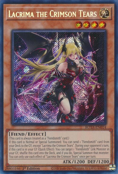 Image for Lacrima the Crimson Tears (Rage of the Abyss) (ROTA-EN014) - YuGiOh